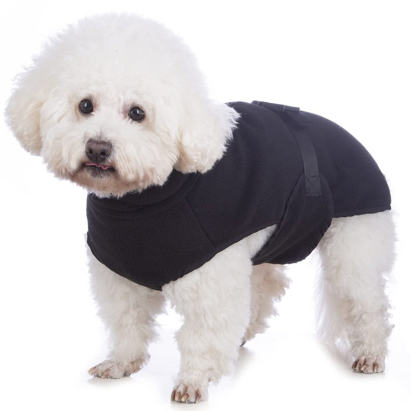Impoosy Dog Winter Coat Vest Pet Warm Jacket Small Dogs Sweater Coats Colad Weather Dog Clothes for Small Dogs Boys or Girls S (Bust:13") Black - PawsPlanet Australia