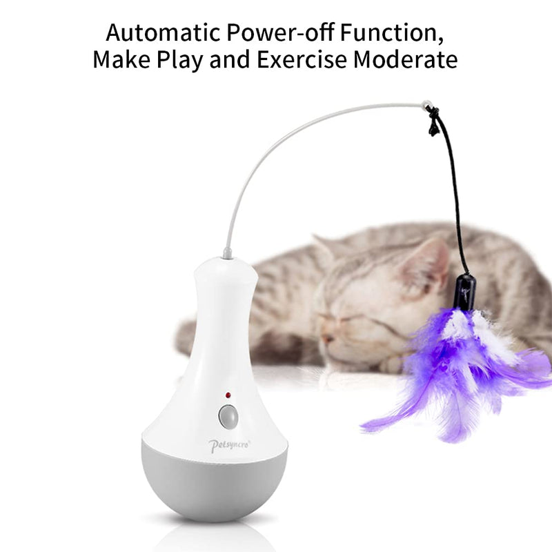 Interactive Cat Toys for Indoor Cat Feather Toys,Automatic Pet Exercise Toys,Electric Tumbler Cat Toys for Play Cats/Kitten with Feather, Cat Stuff Automatic Cat Toy as Cat Gifts - PawsPlanet Australia