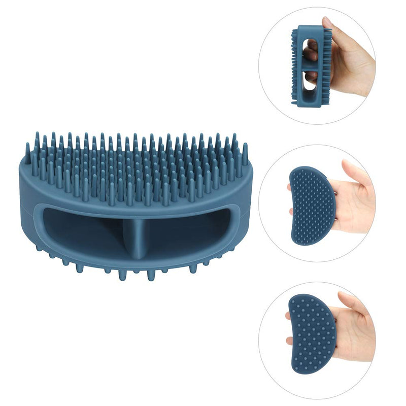 [Australia] - Famobest Dog Brush & Cat Brush, Soft Silicone Dog Grooming Brush, Pet Bath & Massage Brush for Cats and Dogs with Short or Long Hair, Cat Slicker Shedding Hair Brush for All Pet Sizes Slate 