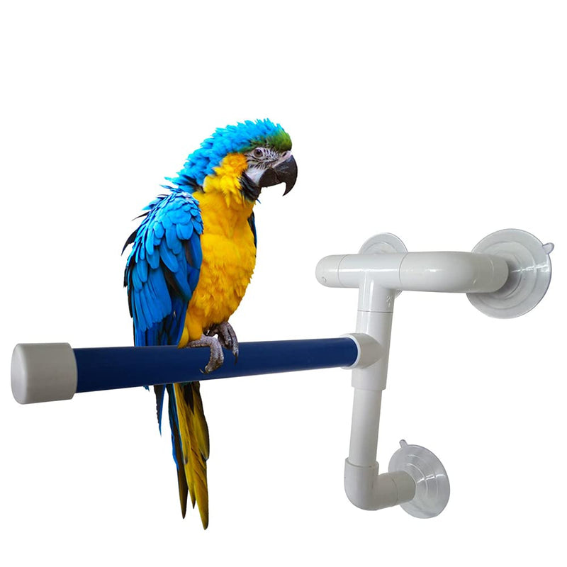 NA Parrot Training Stand Bird Bathing Perch Stand Parrot Perches Portable Shower Stand with Suction Cup Parrot Plastic Pipe Stand Toy Bird Stand for Bathing Training - PawsPlanet Australia
