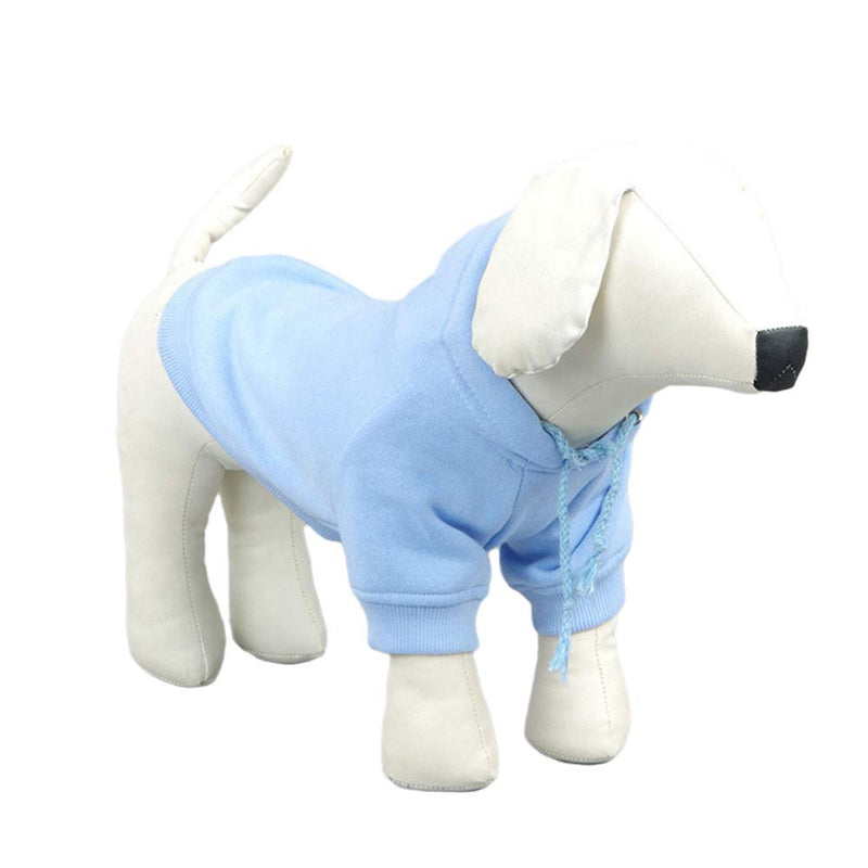 Petderland Pet Clothes for Dog Cat Puppy Hoodies Coat Fleece Sweatshirt Warm Sweater Dog Outfits X-Small Blue - PawsPlanet Australia