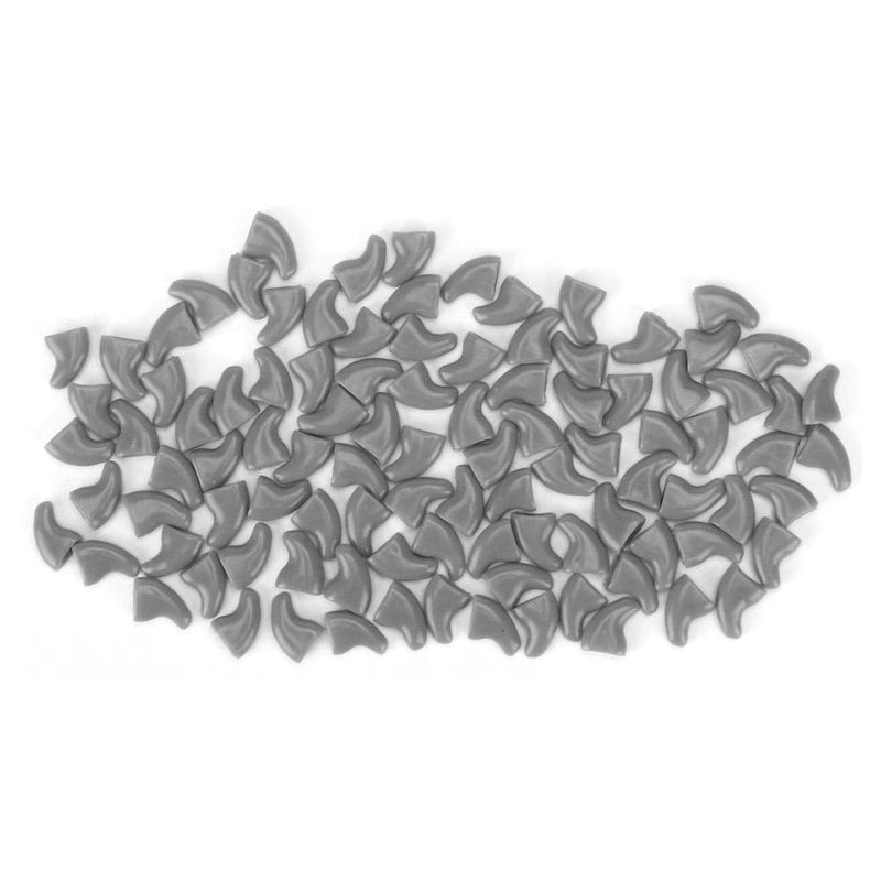 ViaGasaFamido Cat Nail Caps, 100PCS Soft Pet Claws Safe Anti-Scratch Nail Caps Dog Paw Claw Nail Protector Decorative Covers with Glue for Cats Kittens[Gray M.] Fur & Claw Care Gray M. - PawsPlanet Australia