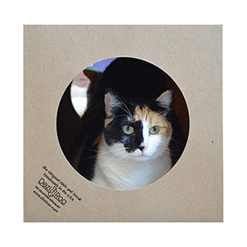 Dezi & Roo Hide and Sneak Collapsible Paper Tunnel - Made in USA - Designed by a Feline Vet - Interactive Cat Toy - Cat Enrichment Toy - Hideaway - PawsPlanet Australia