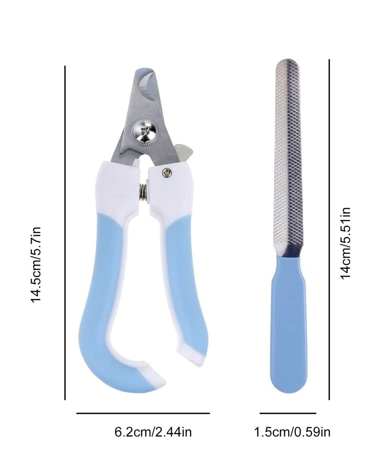 piece dog nail clipper, dog nail file, cat claw cutter, claw scissors for cats, nail scissors for cats, equipped with 1 nail file, for trimming pet claws (blue). - PawsPlanet Australia