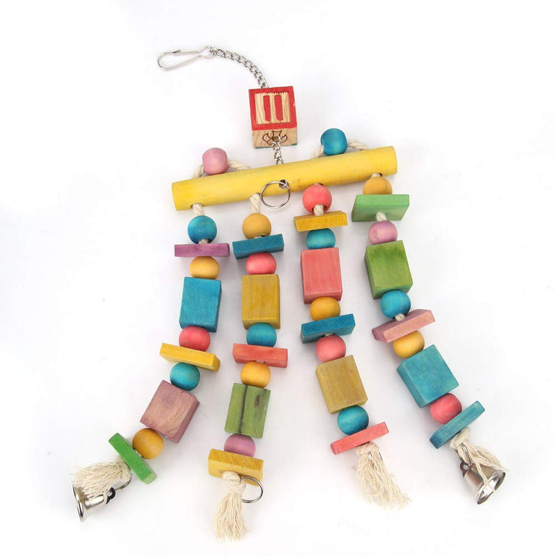 Wood Bird Chewing Toys, Multicolored Natural Wooden Blocks,Blocks Parrot Tearing Toys, Bird Parrot Chewing Sticks Toys for Finch, Budgie, Parakeets, Cockatiels, Conures, Love Birds and Amazon Parrots - PawsPlanet Australia