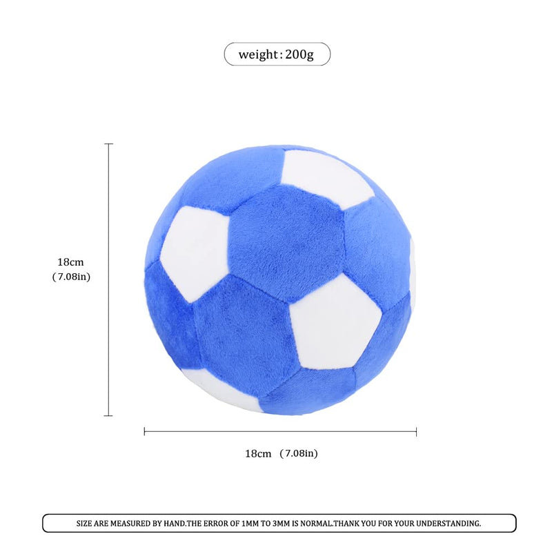 Piang Gouer Interactive Dog Toys Soccer Ball，Plush Squeaky Dog Toys Ball，Dog Puzzle Toys Football Indoor Outdoor Jolly Ball for Dogs ,Dog Balls for Medium and Large Dogs Toys Diameter 7.1in/18cm - PawsPlanet Australia
