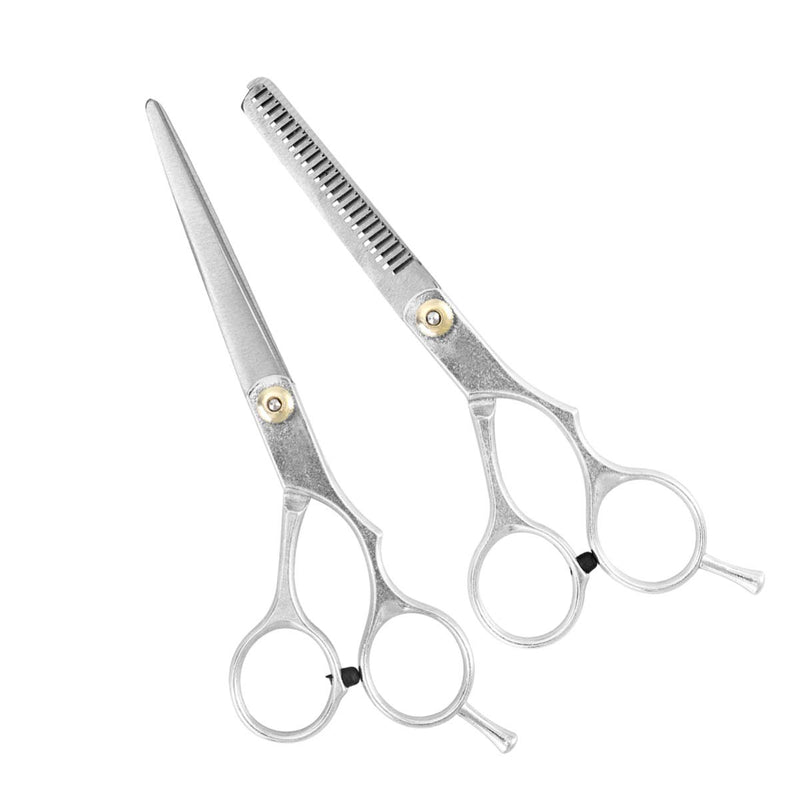 Balacoo Pet Clipper Durable Portable Stainless Steel Salon Barber Hair Cutting Straight Thinning Scissors Hairdressing Set - PawsPlanet Australia
