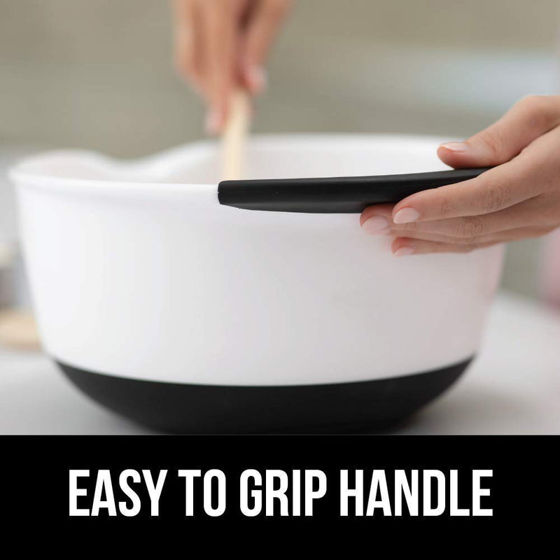 Gorilla Grip Mixing Bowls and Splatter Screen, Both in Blue Color, Mixing Bowls are Set of 2, Includes 5 Quart and 3 Quart Bowls, 2 Item Bundle - PawsPlanet Australia