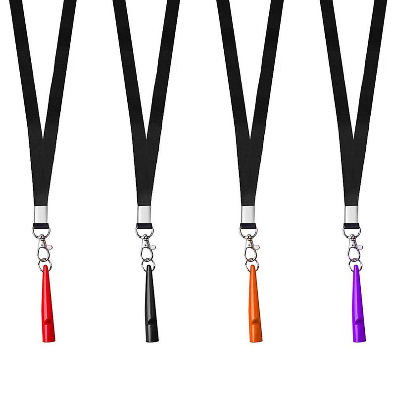 kuou 4 Pcs Professional Dog Whistles, Dog Training Whistle High Pitch Plastic Dog Whistles With Lanyard Keychain for Barking & Recall - PawsPlanet Australia