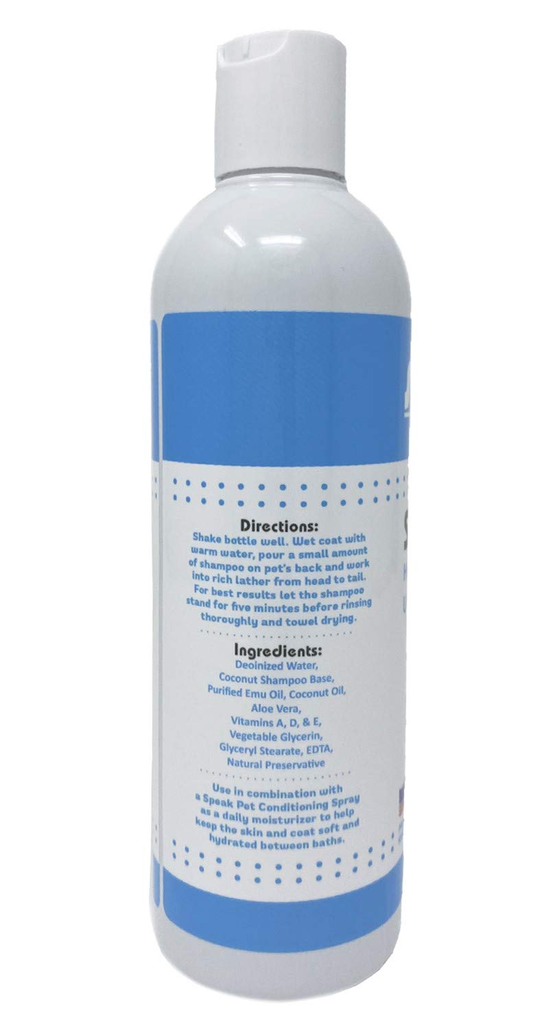 [Australia] - Speak Pet Products Natural Moisturizing Hypoallergenic Unscented Shampoo, 17 Ounce Bottle 