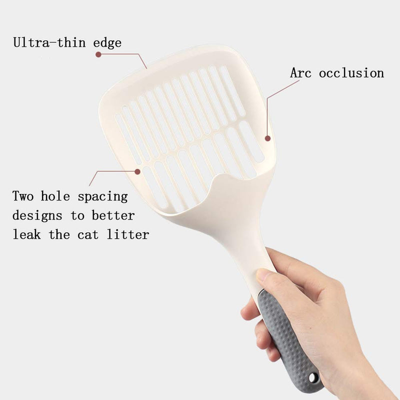 Quanyuchang Cat Litter Scoop, PP Plastic Kitty Litter Tray Scoops, Deep Shovel Sifter with Non-slip Handle for Cats Owners Fast Sifting Pet Cleaning Tool - PawsPlanet Australia