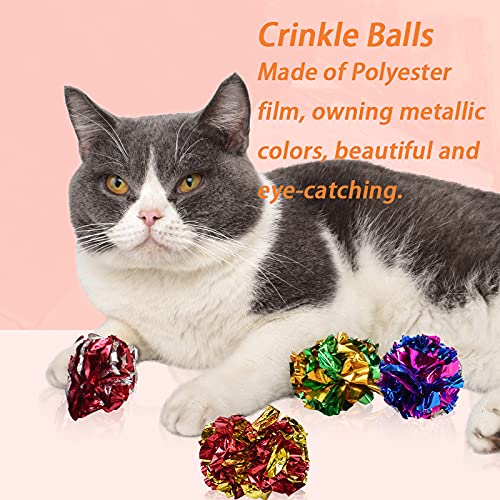 KAYUSITER Cat Toys Set Spiral Springs Assorted Cat Balls Crinkle Furry Cat Mouse Catnip Fish Toys Catnip for Cats Kittens Interactive 39 Piece Set - PawsPlanet Australia