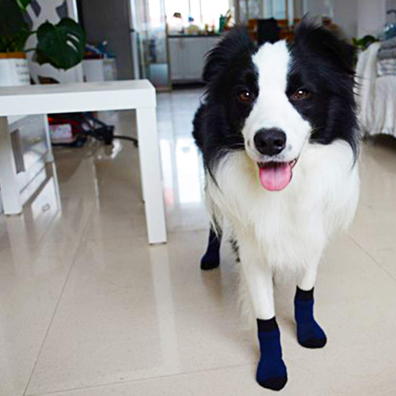 [Australia] - EXPAWLORER Anti-Slip Dog Socks Traction Control for Indoor Wear, Paw Protection L 