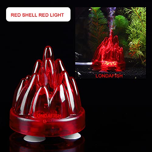 Londafish Aquarium Light Fish Tank Bubble Light Volcano Decoration Light for Aquarium (red Shell red Light) Red Shell Red Light - PawsPlanet Australia