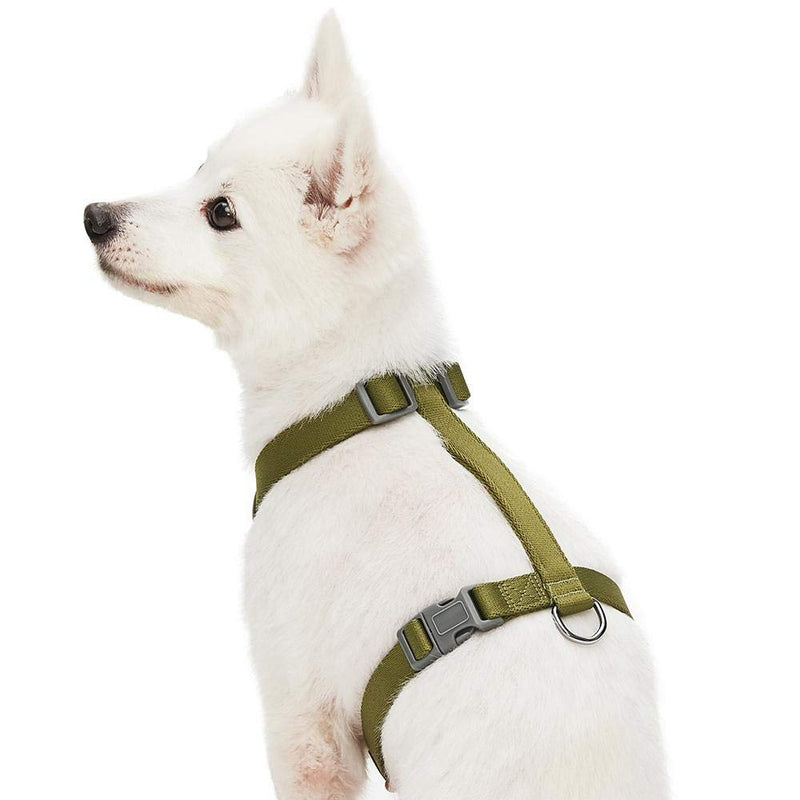 Umi. Essential Classic Solid Color Everyday Dog Harness, Olive, Medium, Adjustable Harnesses for Dogs - PawsPlanet Australia