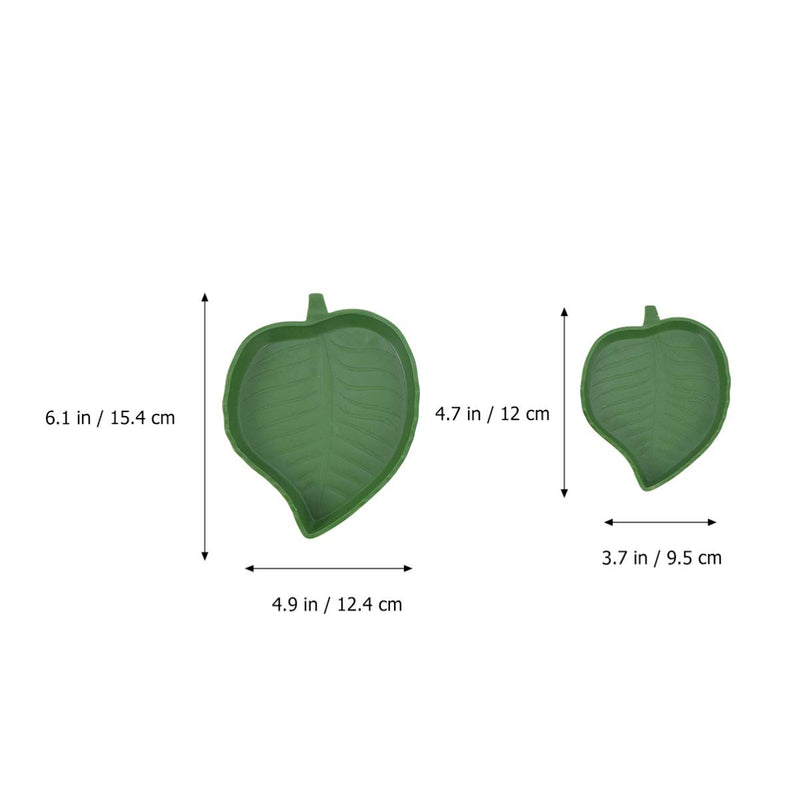 POPETPOP 2Pcs Leaf Design Plastic Prevent Tipping Moving and Chewing Food Dish Hamster Bowl for Small Rodents Gerbil Hamsters Mice Guinea Pig Cavy Hedgehog - PawsPlanet Australia