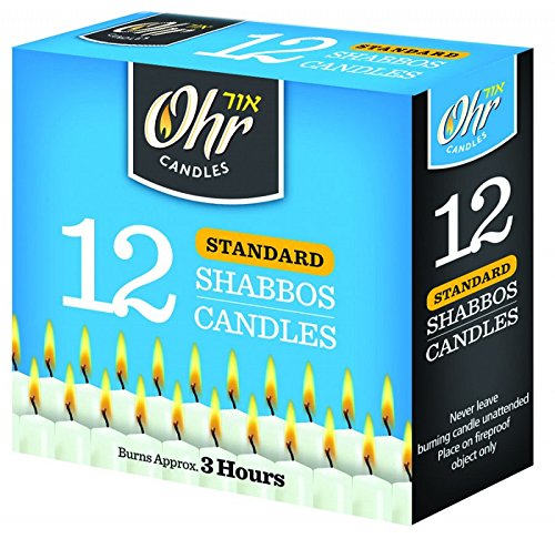 Ner Mitzvah Shabbos Candles - 3 Hour Burn Time - 12 Pack - PawsPlanet Australia