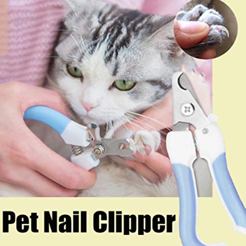 IKAAR Cat Nail Clipper Dog Nail Clippers Stainless Steel Claw Cutters Pet Nail Clipper with Nail File Animal Claws Scissor Cut Set Kit for Small Dogs Cats Birds Blue - PawsPlanet Australia