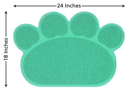 EONHUAYU Pet Food Mats, Cat Mat PVC Mat Waterproof Non-slip Pet Feeding Mat Pet Bowl Mat (Blue) - PawsPlanet Australia