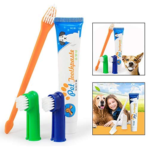 Xrten Pet Teeth Cleaning Kit, Pet Toothbrush and Toothpaste For Dogs And Cat, Soft Dental Care Kit For Most Pet, Pet Tartar Brush - PawsPlanet Australia