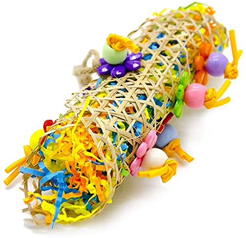 DTnewsun Bird Chewing Toys Foraging Shredder Toy Parrot Cage Shredder Toy Bird Loofah Toys Foraging Hanging Toy for Cockatiel Conure African Grey Parrot (Bird toy) (Bird toy) Bird toy - PawsPlanet Australia