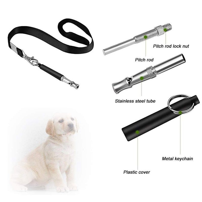 [Australia] - Tylu Professional Dog Whistles Prevent Barking Adjustable Frequencies with 2 Free Lanyard for Recall Training 