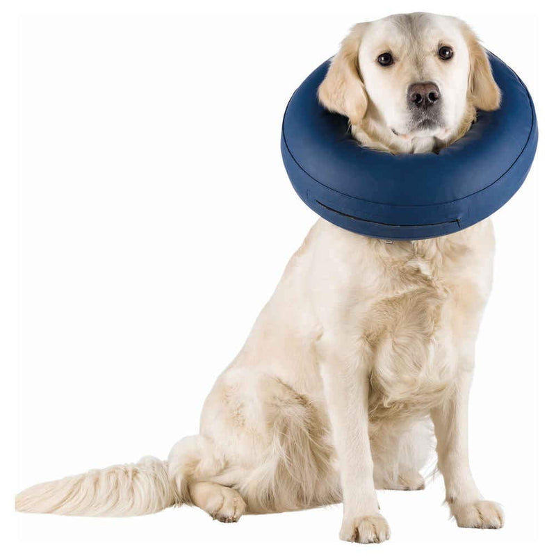 Trixie 19541 Inflatable Safety Collar, XS: 20-24 cm/8 cm, Blue - PawsPlanet Australia