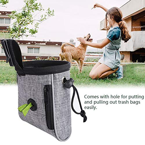 Dog Treat Pouch Bag Puppy Dog Training Snack Bag Built-in Poop Bag Dispenser with Adjustable Waist Belt Pouch Hand-Free for Dog Walking Training - PawsPlanet Australia