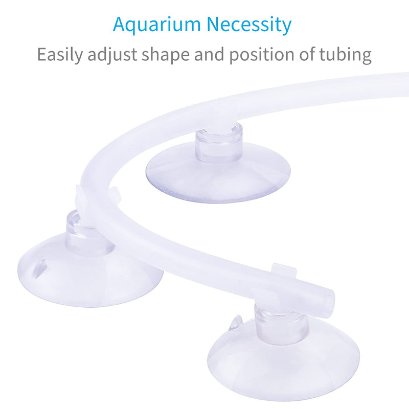 Vibit 25 Pack Aquarium Suction Cup Clips 1/5 Inch Clear Airline Tubing Holders Clamps for Fish Tank - PawsPlanet Australia