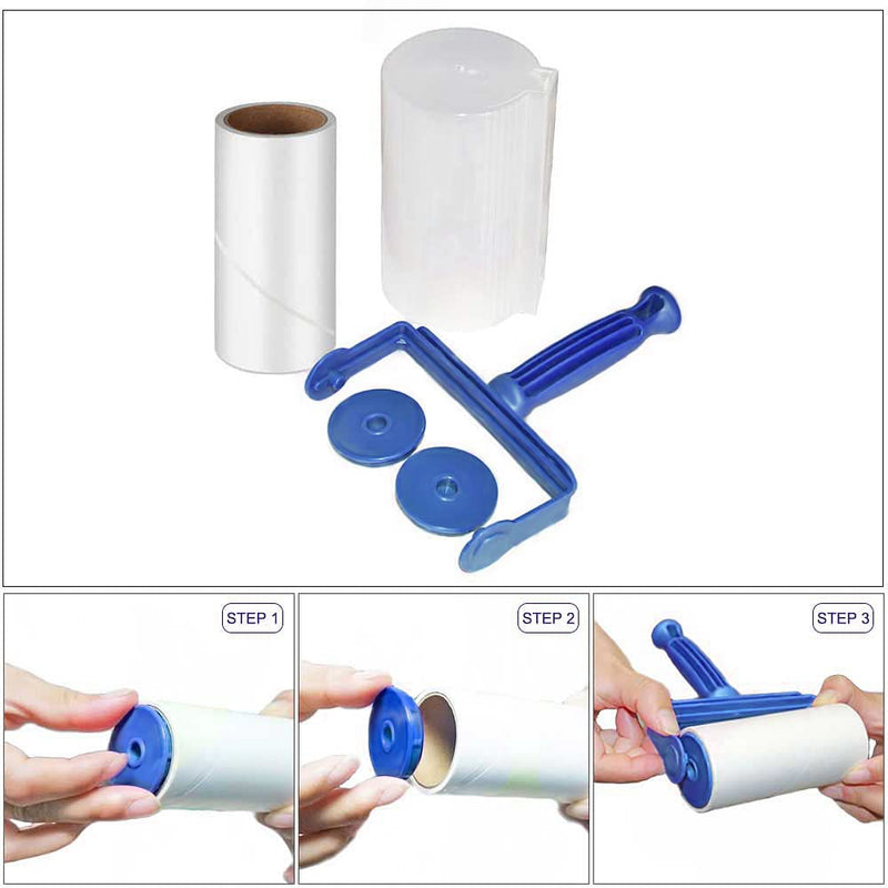 Lint Rollers for Pet Hair Remover Roller, Sticky Roller, Clothes Brush, 600 Sheets Adhesive Roller with 10 Lint Roller Refills & 2 Handles for Coat, Fabric, Bed, Fluff & Dust - PawsPlanet Australia