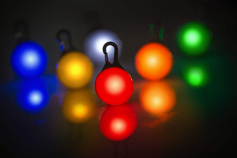LED light pendant including battery for dogs, cats, pets etc. Light collar LED dog collar in YELLOW NEW/brand PRECORN one size light pendant yellow - PawsPlanet Australia