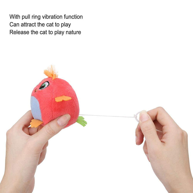 Pssopp 3PCS Cat Plush Pull String Toy Chicken Shape Shaking Cat Toy Cat Chew Toys Pet Teeth Cleaning Toys Interactive Toys for Indoor Cats Kitten - PawsPlanet Australia