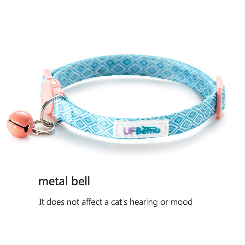 Bluerise 2Pcs Kitten Collars with Flower Breakaway Cat Collars with Bell Adjustable Strap Kitten Collars for Girls Safety Buckle Cat Collars Red - PawsPlanet Australia