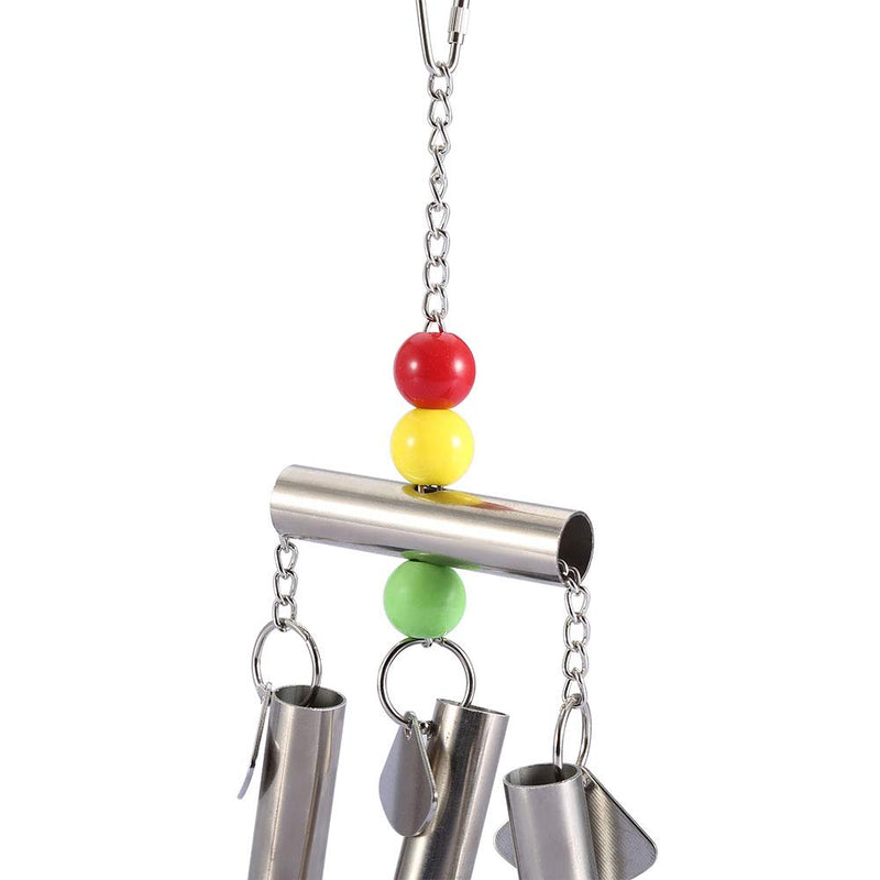 [Australia] - HEEPDD Stainless Steel Bell Parrot Toy Heavy Duty Bird Cage Swing Stand Toys Decoration for Small Birds Parakeets Cockatiels Conures Macaws Parrots Love Birds Finches 
