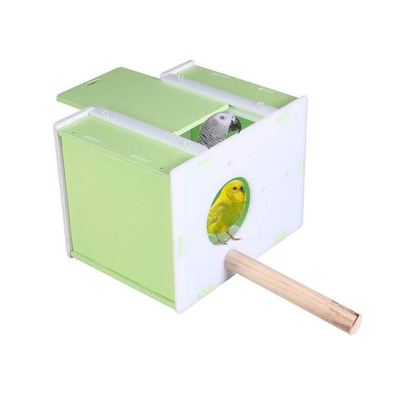 POPETPOP Plastic Bird Nest Birds Living Place Creative Bird Hatchery Breeding Box Bird Incubation Nest for Parrots Budgies Birds Perch Keep Warm Green - PawsPlanet Australia