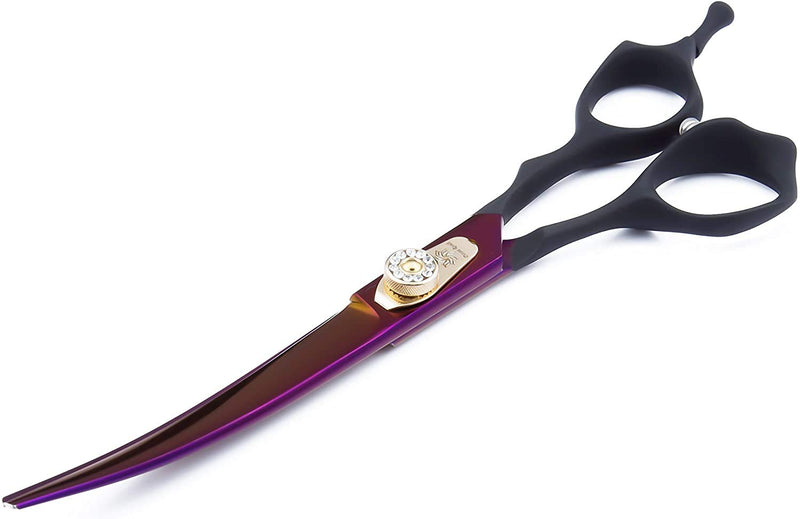 Dream Reach 7.0 inches Professional Decompressed Elastic Handle Pet Grooming Scissors Set,Straight & Chunker & 2 Curved Shears 4pcs Set for Dog Grooming 4PSC Set - PawsPlanet Australia