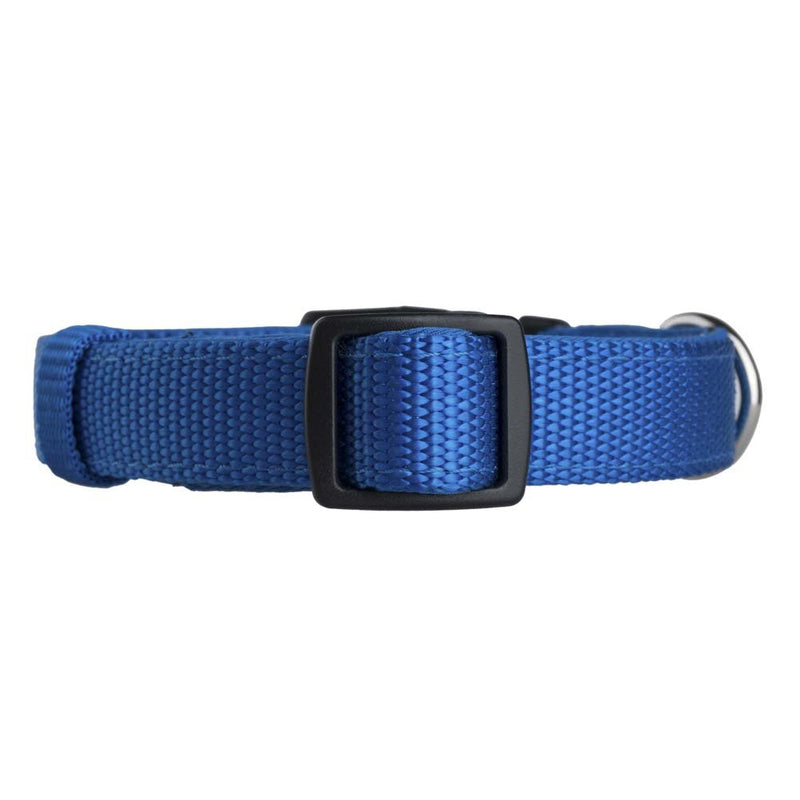 YUDOTE Adjustable Nylon Dog Collar with Soft Neoprene Padding for Medium Sized Dogs Neck 30-47cm Blue M: 30-47cm Neck; 2cm Width - PawsPlanet Australia