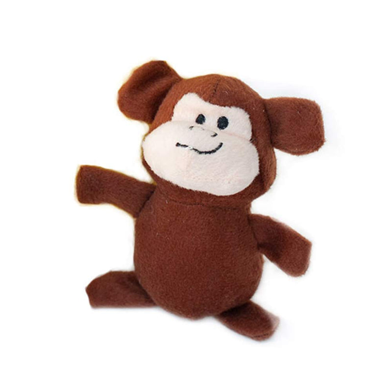 [Australia] - ZippyPaws - Zoo Friends Burrow, Interactive Squeaky Hide and Seek Plush Dog Toy Monkey 'n Banana 