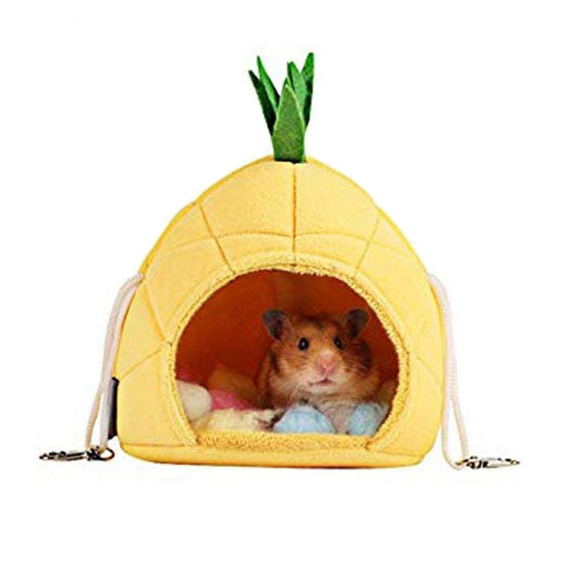 [Australia] - Cuteboom 2 Pack of Fruit Nest for Golden Hamster, Cavy, Hedgehog, Squirrel of Hamsters, Warm House for Pet to Play and Sleep Yellow 