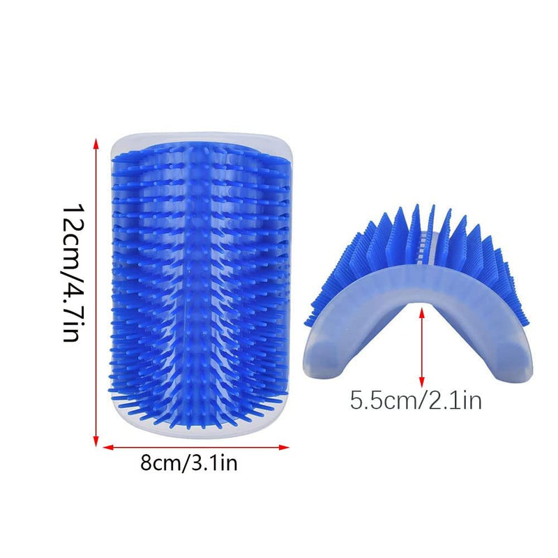 Sxhdff Cat Self Groomer, Cat Brush with Catnip, Cat Self Groomer, Cat Corner Massage Brush, with Catnip Bag Mounting Screws and Double-Sided Adhesive Tape - PawsPlanet Australia
