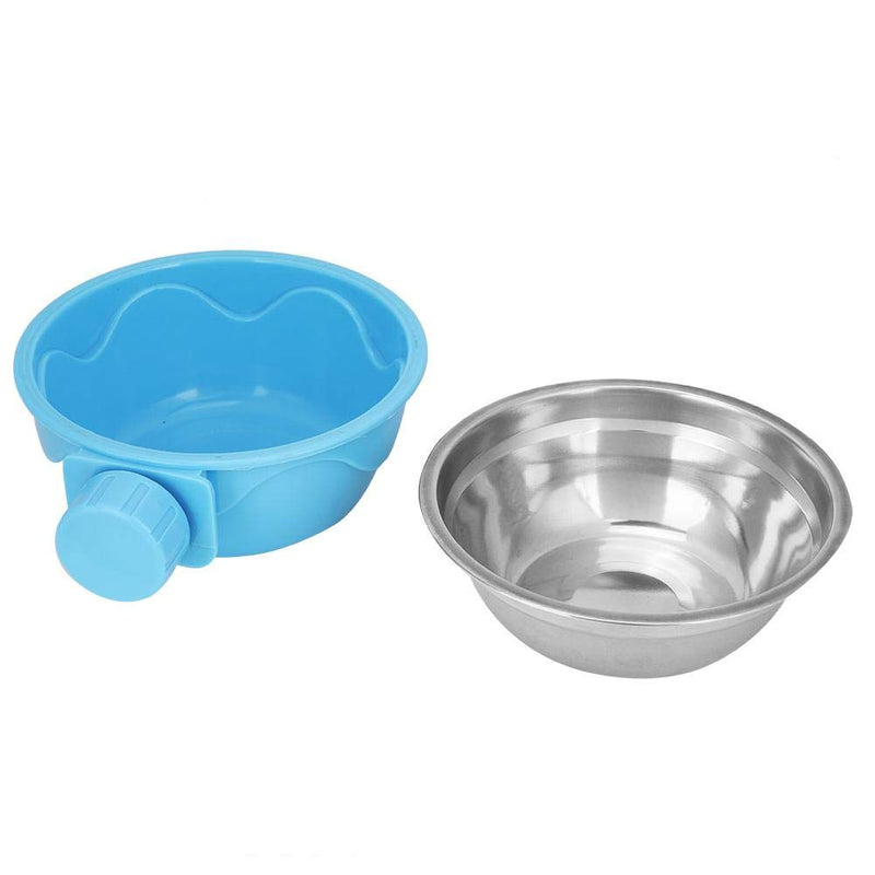 Pet Food Water Bowl Stainless Steel Dog Bowl Dogs Cats Hanging Feeder Bowl Stainless Steel Water Bowl Puppy Kitty(Blue) Blue - PawsPlanet Australia