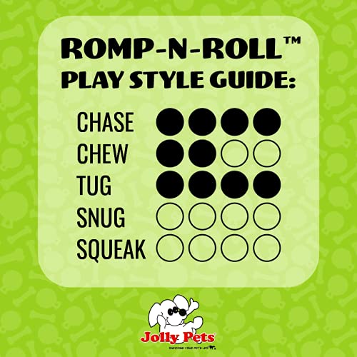 Jolly Pets Romp-n-Roll Rope and Ball Dog Toy 4.5 Inches/Small Blue - PawsPlanet Australia