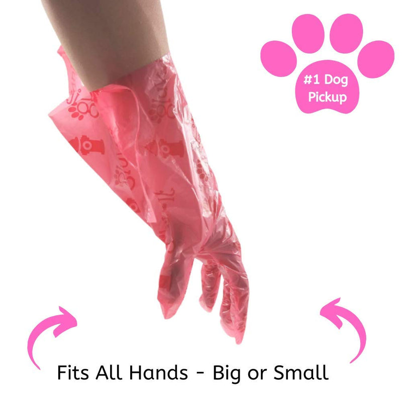 [Australia] - Gluvlt 2 in 1 Dog Waste Bags, Poop Bags with Clean and Easy Handle Ties. #1 Dog Pickup. Fits All Hand Sizes. Once You Try it, You'll Will Love it! Eco-Friendly - 100% Recyclable - No Mess, No Fuss. 50 Bags Pink 