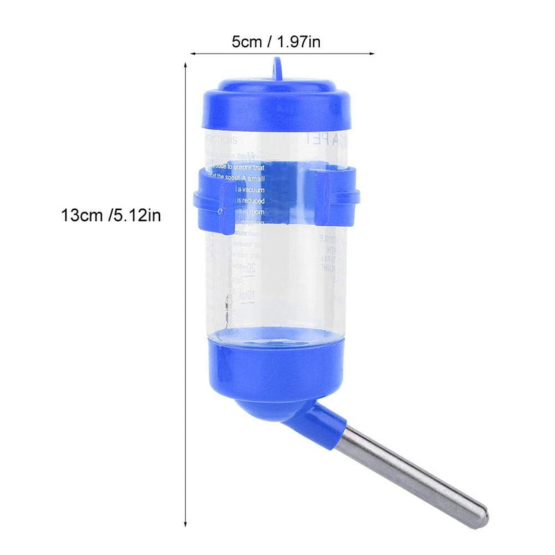 No Drip Hamster Water Bottle, Chinchilla Water Feeder, Portable Screw-On Bracket Traveling Park for Small Pet Rabbit(blue) blue - PawsPlanet Australia