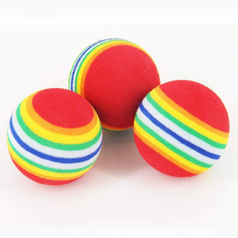 Pet Dog Toy Squeaky Balls,Chewing Durable Teething Latex Rubber Soft Fetch Play Toys with Rainbow Ball and Cute Funny Balls - PawsPlanet Australia