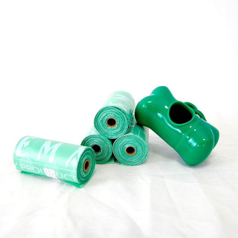 Compostable Dog Poop Bag 18 Roll with dispensers. Compostable & Biodegradable Waste Bags for Dogs Leak-Proof Green - PawsPlanet Australia