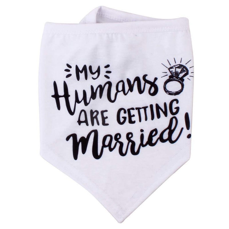 [Australia] - W&O My Humans are Getting Married Dog Bandana, Wedding Dog Bandana, Pet Scarf, for Small, Medium, Large Dogs 