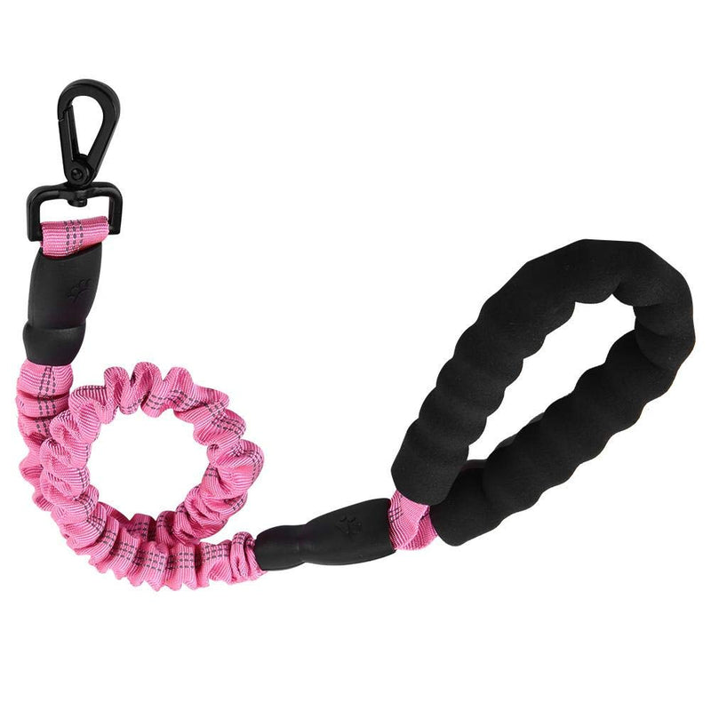 Dog Traction Rope Pets Dogs Elastic Leash Anti Pull Shock Absorbing Bungee Dog Leash Premium Strong Dog Elastic Lead with Traffic Control Handle - Foam Barrel Handle(Pink) Pink - PawsPlanet Australia