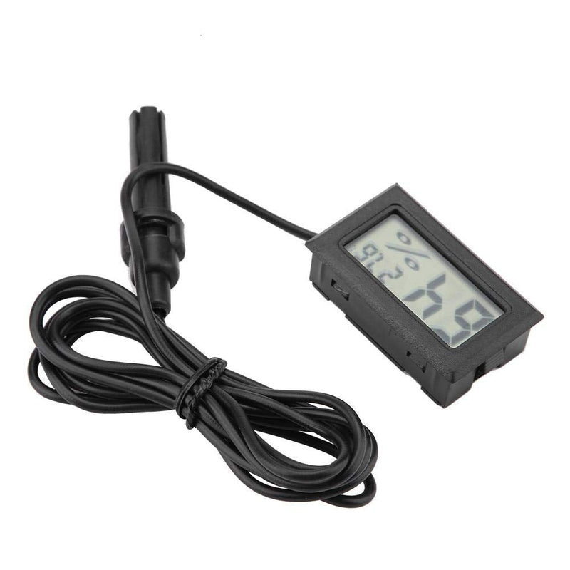 HEEPDD Digital Thermometer Hygrometer, Embedded Mini Temperature Humidity Meter with External Probe for Reptile Incubator Aquarium Poultry Office - PawsPlanet Australia