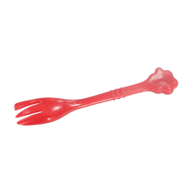 [Australia] - Kunhe Pet Dog Cat Feeding Scooping Can Tin Food Fork Mixing Spoon Red 7.48Inch 